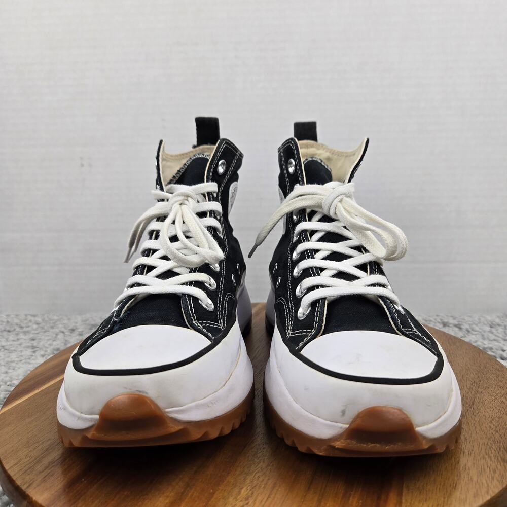 Converse Womens 9 Chuck Taylor Run Star Hike Hi Black White Y2K Daily Sneaker - Picture 4 of 14